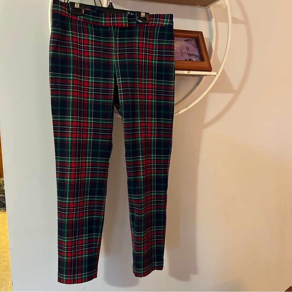 Vineyard Vines Women’s 0 Tartan Ankle Holiday Wool Lined Plaid Lined Pants